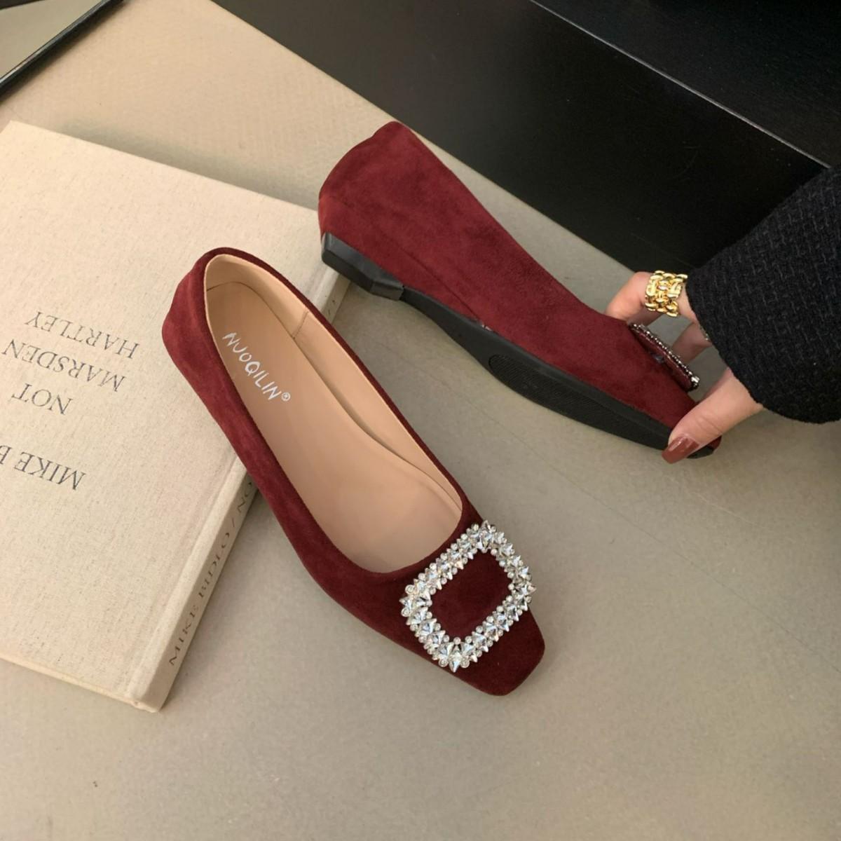 Women s Suede Square Toe Block Heel Spring Pumps - Elegant for Parties & Office 35