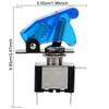 1PCS 12V 20A Toggle Switch LED Switch Car Auto Cover LED Light With Protective Cover SPST Toggle Rocker Switch Control On/Off 5 Switches4