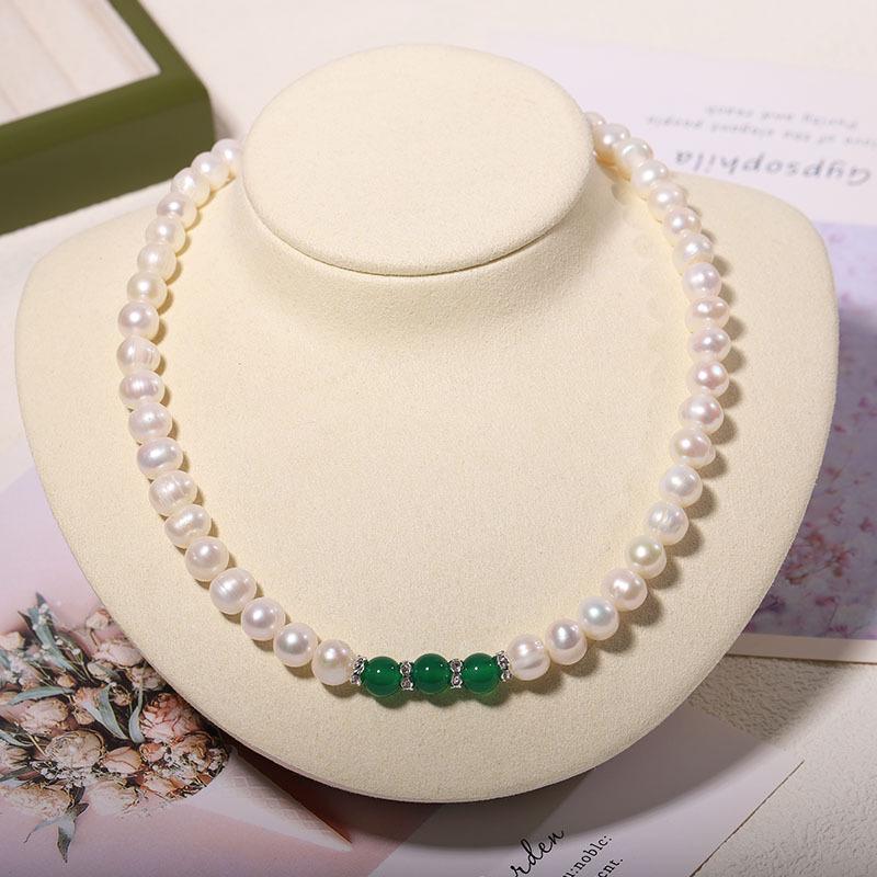 Zhuji Freshwater Pearl Necklace Set: Women's Three-Piece Choker Gift for Mom Mother's Day Live
