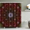 Vintage Pattern Shower Curtain Rustic Decor Boho Style Waterproof Fabric for Bathroom Multiple Sizes Available