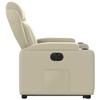 Electric Recliner Chair with Rising Assistance Cream Artificial Leather
