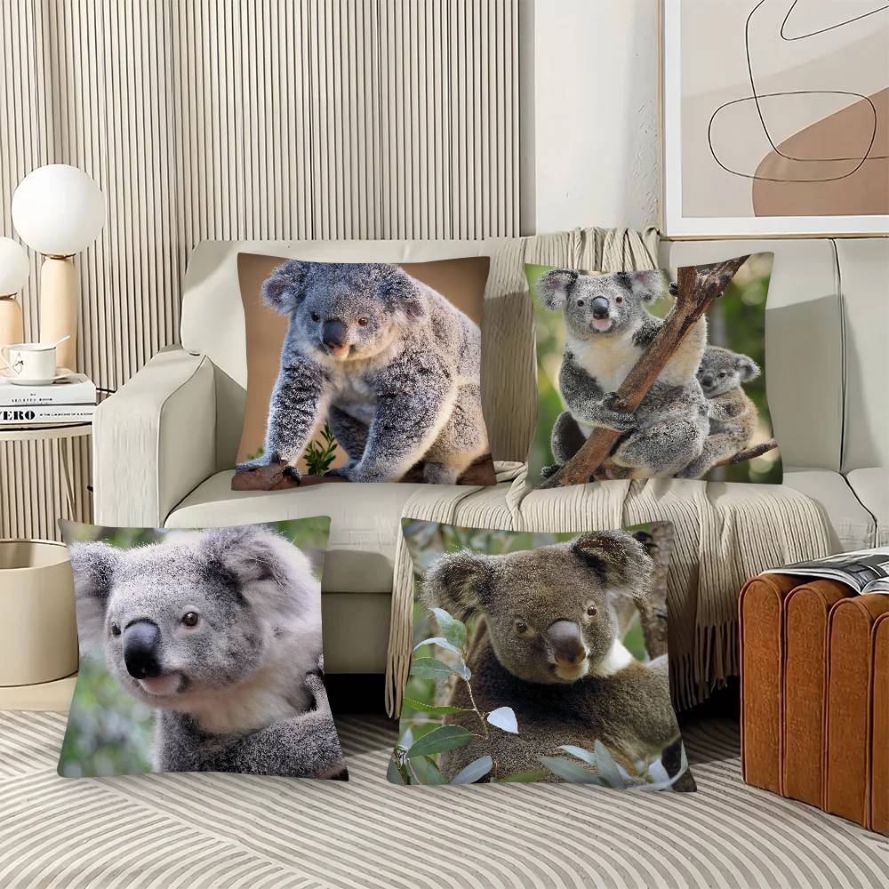Süßer Koala Kissenbezug Modischer Quadratischer Kissenbezug Schlafzimmer Sofa Raum Ins Dekoration Freizeit