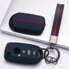 Silicone Key Fob Cover with Keychain for 4-button Flip Remote, Anti-Scratch & Anti-Drop Protective Case for Jeep Renegade Compass for Fiat 500X Toro