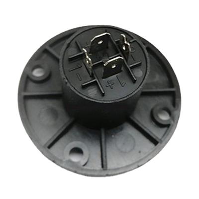 Female 4 Pole Type Speakon Connector Round Speaker Jack Plate with Metal Insert SpeakOn Panel Mount Socket Kits