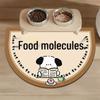 Cartoon Pet Placemat: Semi-Circle, Stain-Resistant, Quick-Drying, Non-Slip, Wear-Resistant, Diatomaceous Earth for Cats and Dogs.
