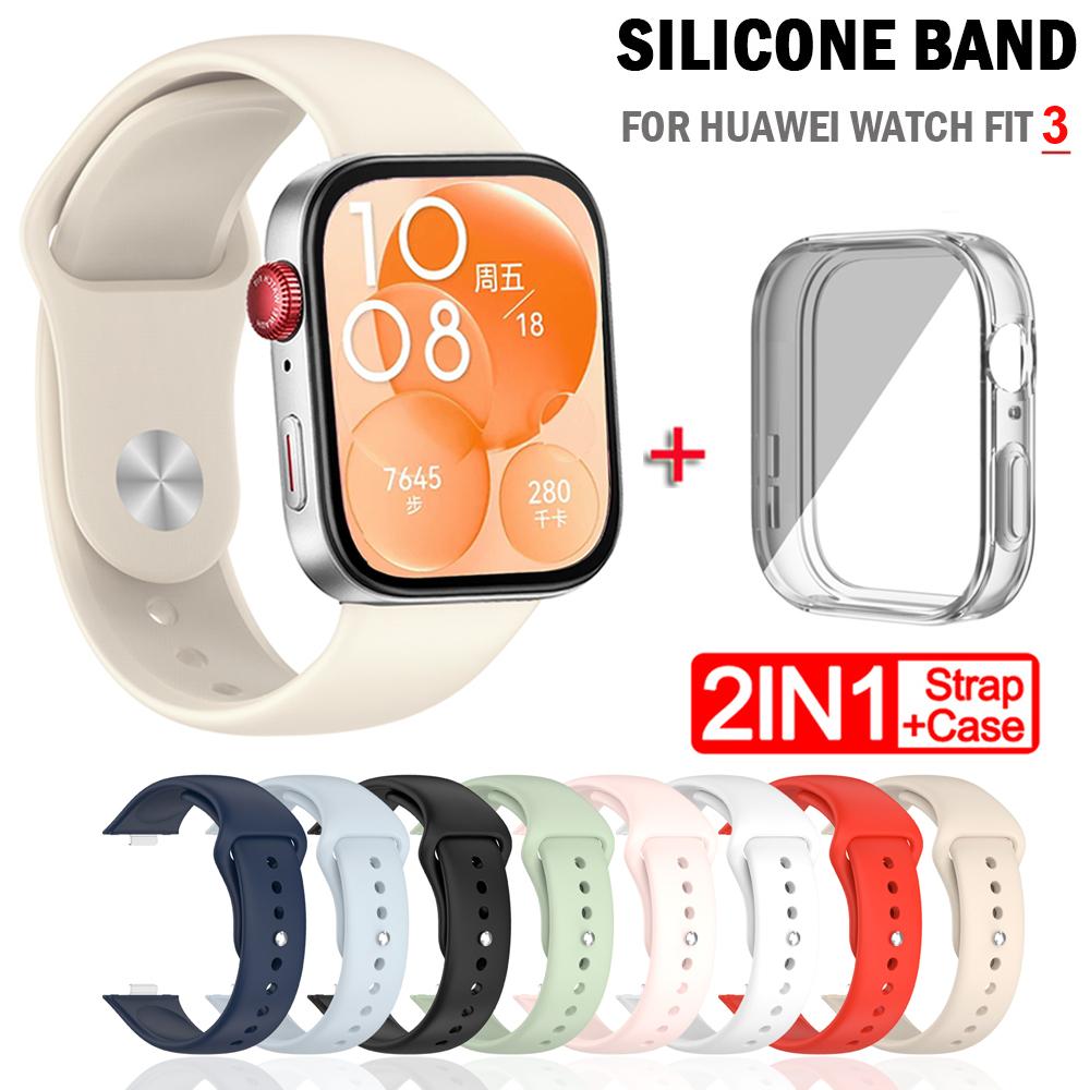 Silikonreim For Huawei Watch Fit 3 Reim Erstatningstilbehør Correas Klokkereim For Huawei Watch Fit 3 Correa Armbånd