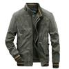 Men's Stand Collar Cotton Jacket - Loose Fit, Plus Size, Spring/Autumn Casual Top for Middle-Aged Men