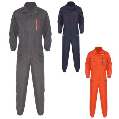 Mono Reflectante para Hombre Cuello Alto Manga Larga Cremallera Mono Taller de Fábrica Ropa de Trabajo Mono