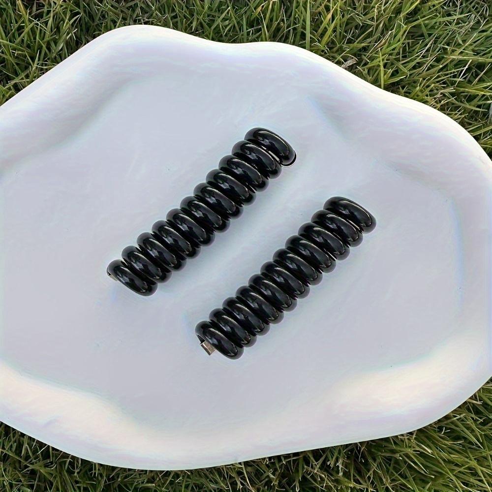 2pcs/set Spiral Hair Tie Resin Hair Tie Elastic Hair Rope Ponytail Holder Hair Accessories