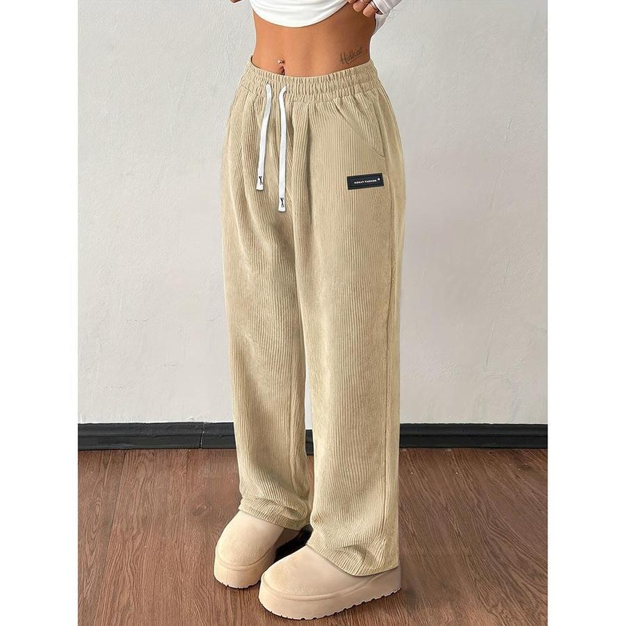 Spring/Autumn New American Retro Fashion Brand Casual Pants for Women - Loose Trendy Workwear Trousers