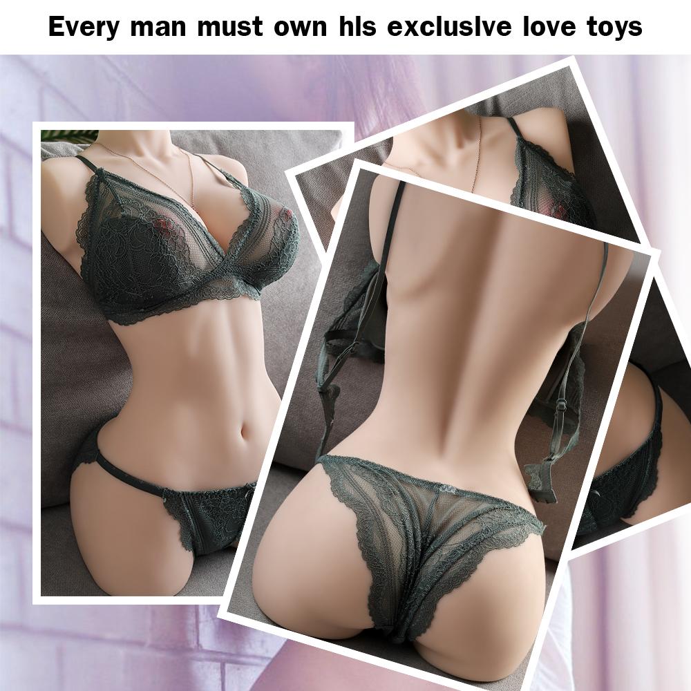 44cm*9kg 3D Silicone Sex Doll TPE Sexy Cleavage Vagina Love Anal Love Adult Sex Toys for Men Liquid Silicone Filled In The Chest Feel Softer