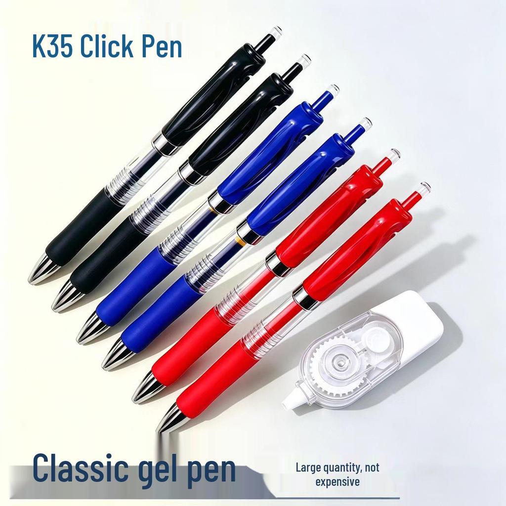 K35 Quick-Dry 0.5mm Ballpoint Pen - Large Capacity, Ideal for Students & Office Use
