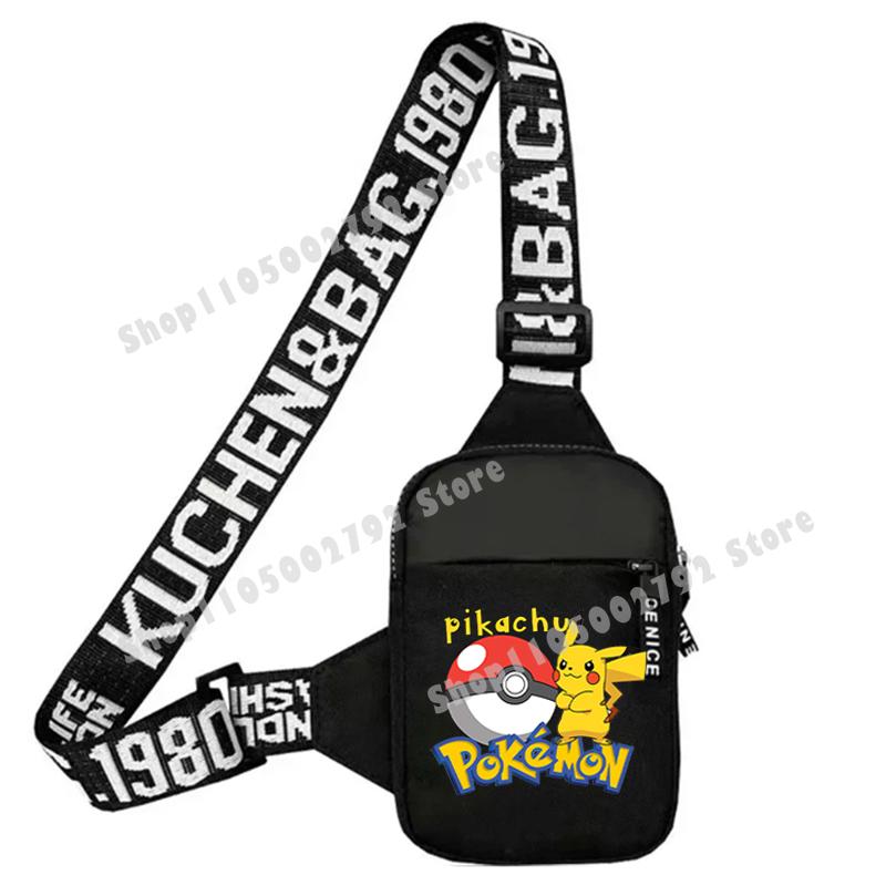 Pikachu Pokemons Shoulder Bags Charizard Anime Figures Chest Pack Cartoon Fashion Large Capacity Small Crossbody Bag Kids Gift