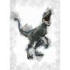 Dinosaur Art Print Velociraptor Poster Raptor T-REX Triceratops Indominus Rex Print Canvas Painting Watercolors Dinosaur Decor