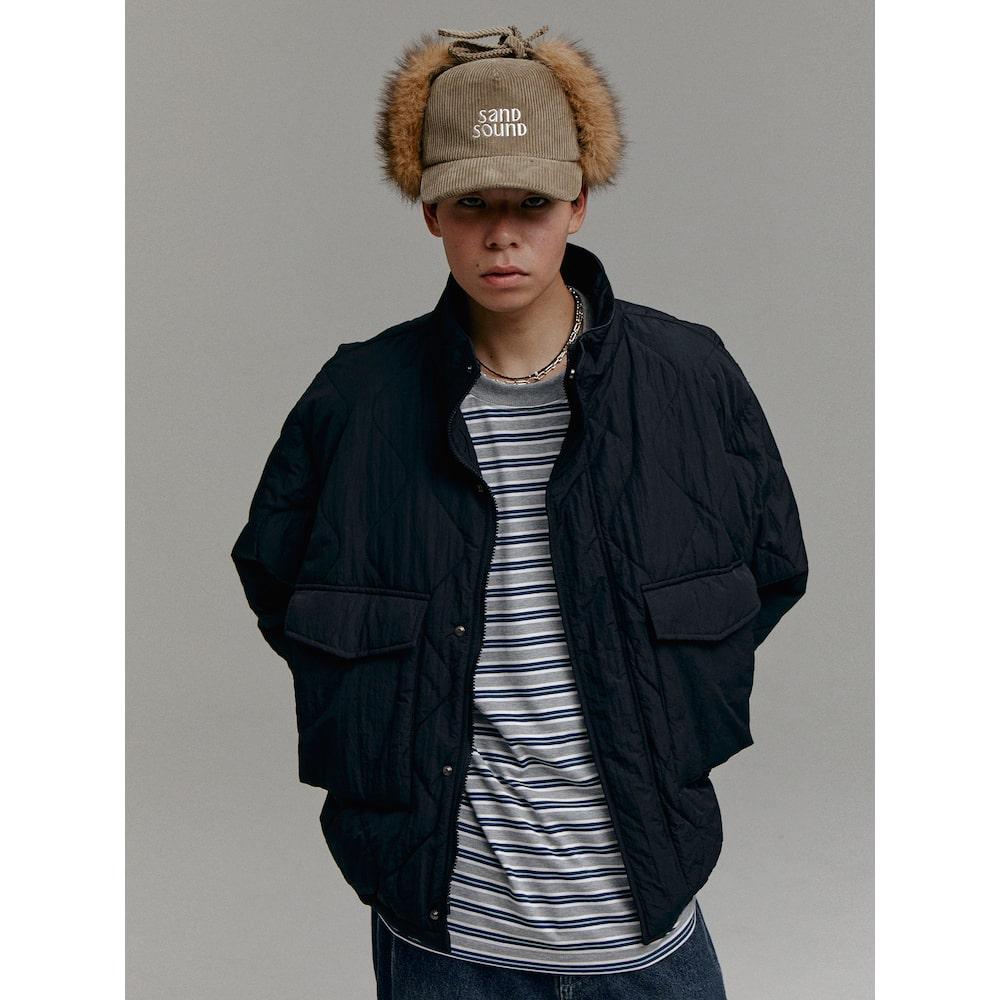 Saendeusaundeu (Unisex) Corduroy Earflap Ball Cap Yellowish Brown