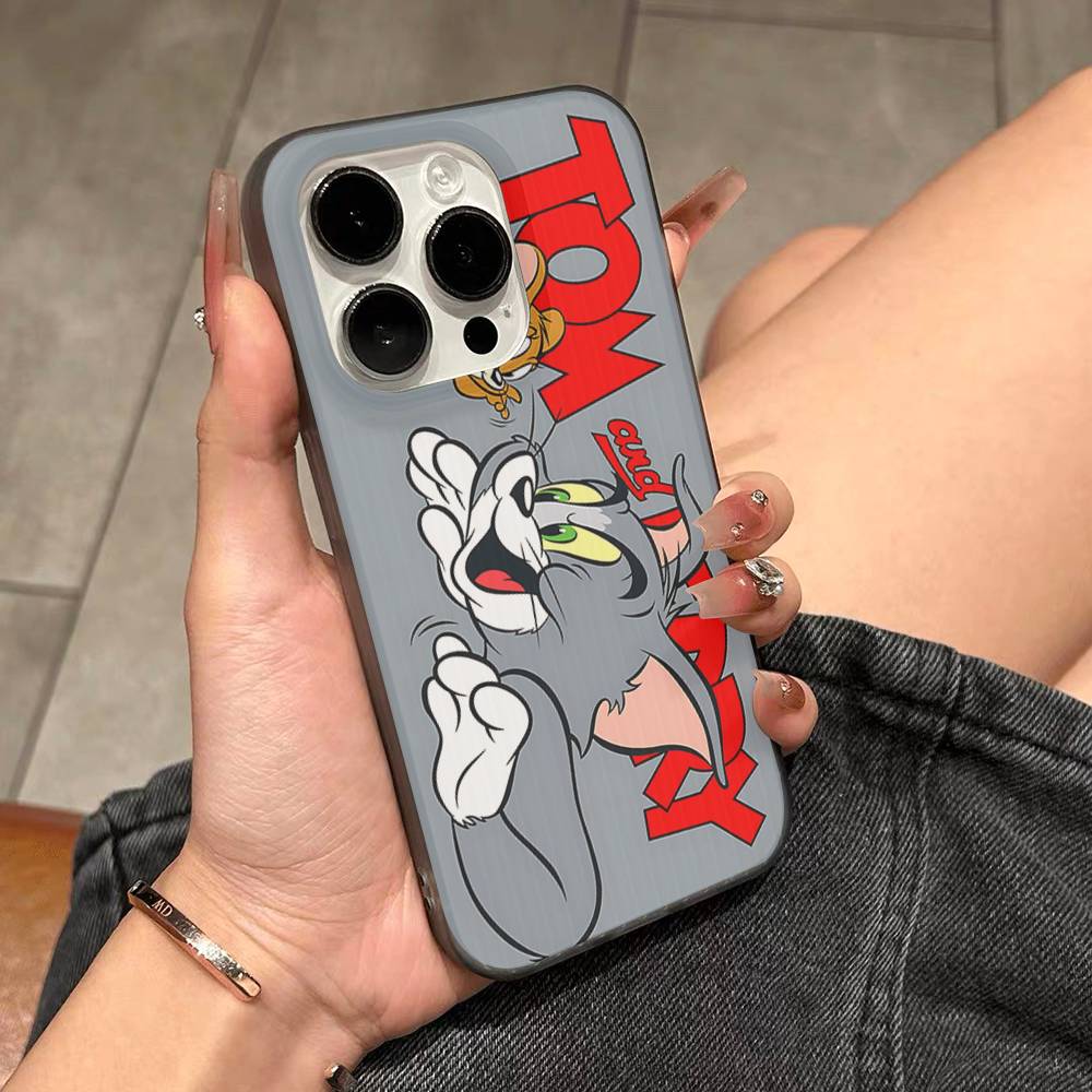 Cartoon T-Toms And J-Jerrys For IPhone 17 16 15 14 13 12 11 Pro Max Plus Pro Clear Phone Cover Non-Slip Shell