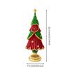 Resin Christmas Tree Figurine Seasonal Tapered Decor with Gold