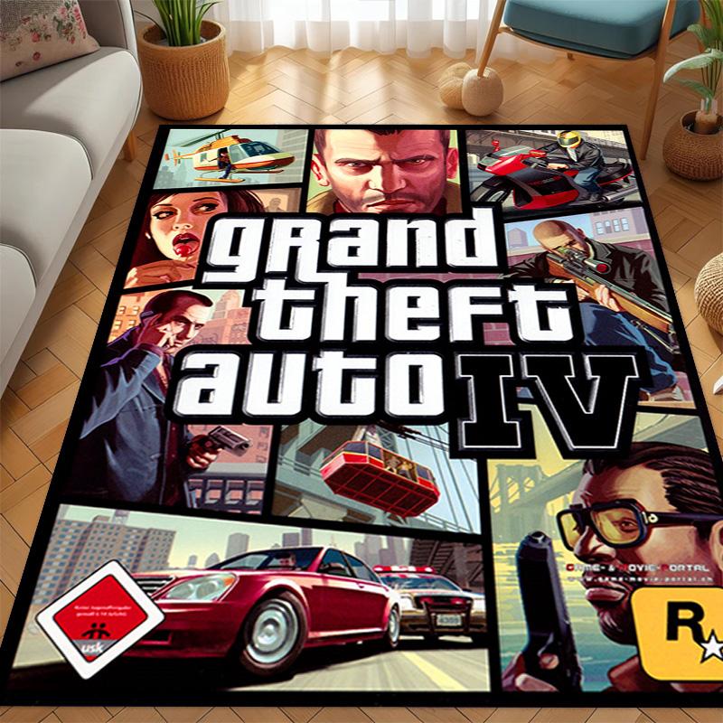 Grand Theft Auto V: Приключения ковровые напольные коврики Декор для дома Украшение для общежития Подушка для офисного кресла Искусство