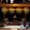 LED Solar Hanging Firework Lights - Outdoor Garden, Lawn, Wedding, Courtyard, Upside-Down Dandelion Decor.