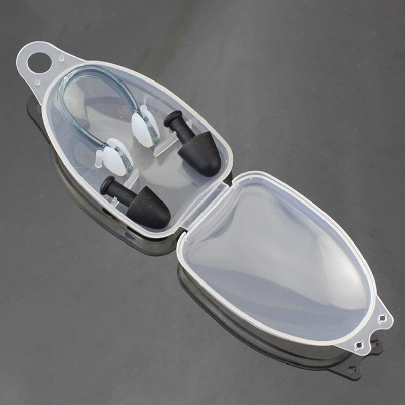 

Силиконовый набор зажим для носа и беруши для плавания, профессиональный зажим для носа против удушья, защита от попадания воды в уши, один размер подходит всем чёрный