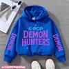 Children's KPop Demon Hunters Hoodies Girls Pink Boy Pink Tops Sweatshirt Long Sleeve Pullovers Coat Autumn Winter Casual Hooded