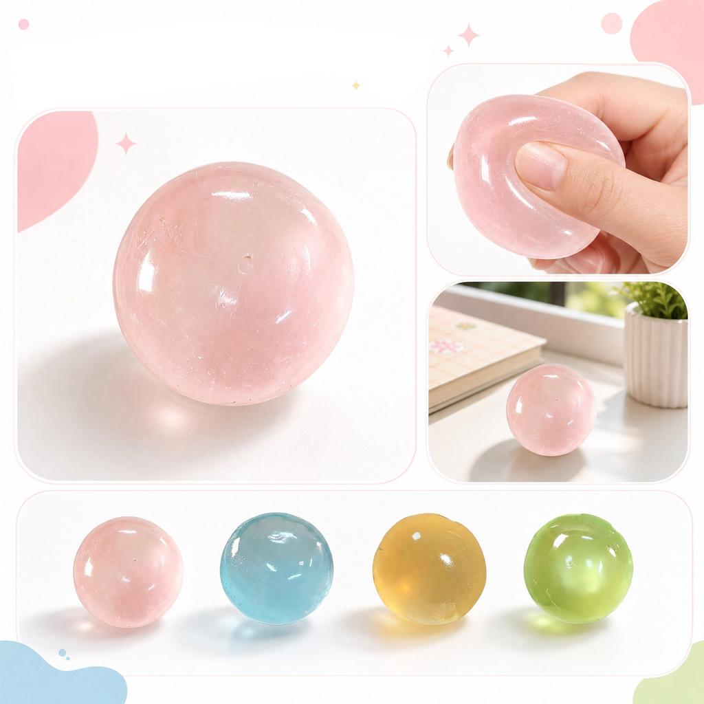 6cm Maltose Stress Relief Toy Squeeze Ball Soft Sensory Fidget Toy for Anxiety and Focus Improvement Durable Material for Repeated Use