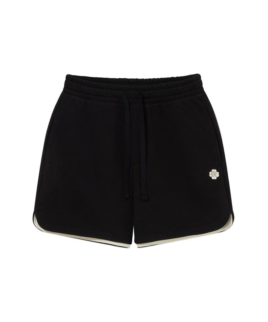 COVERNAT WOMAN Cloverheart Sweat Shorts Black