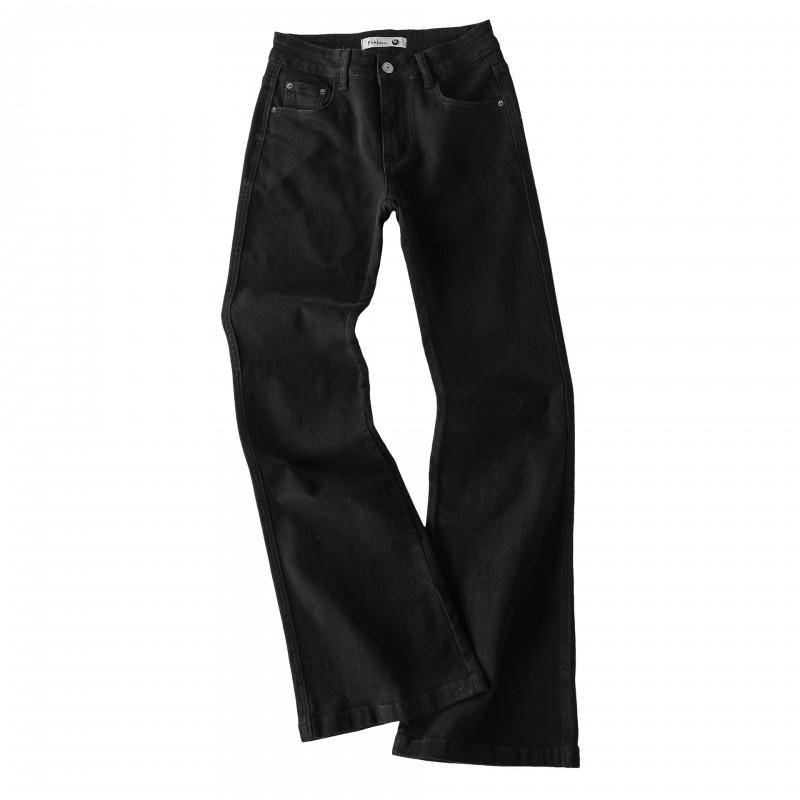 Womens Low Rise Flared Jeans Slim Fit Vintage Style Casual Trousers Cotton Blend Stretch Denim Pants
