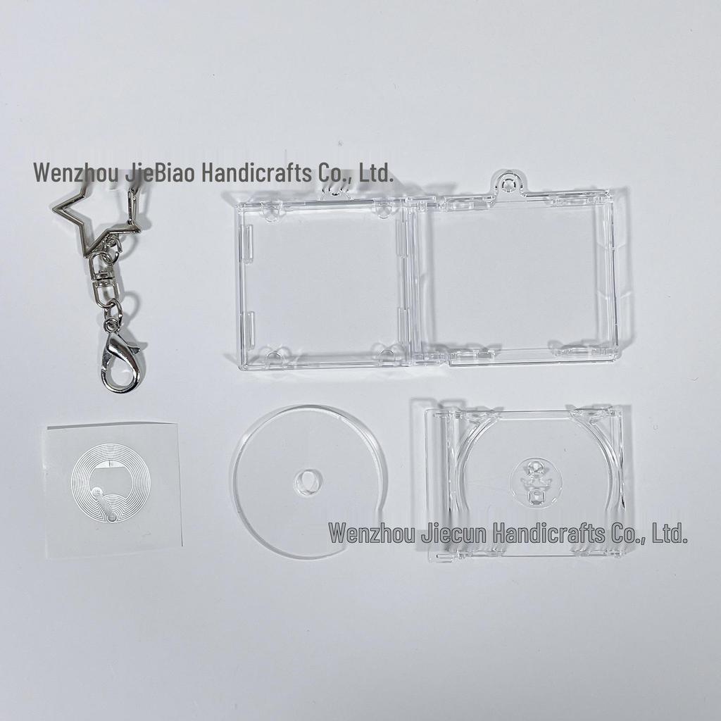 Acrylic Mini CD Case NFC Keychain Star Pendant DIY Merchandise