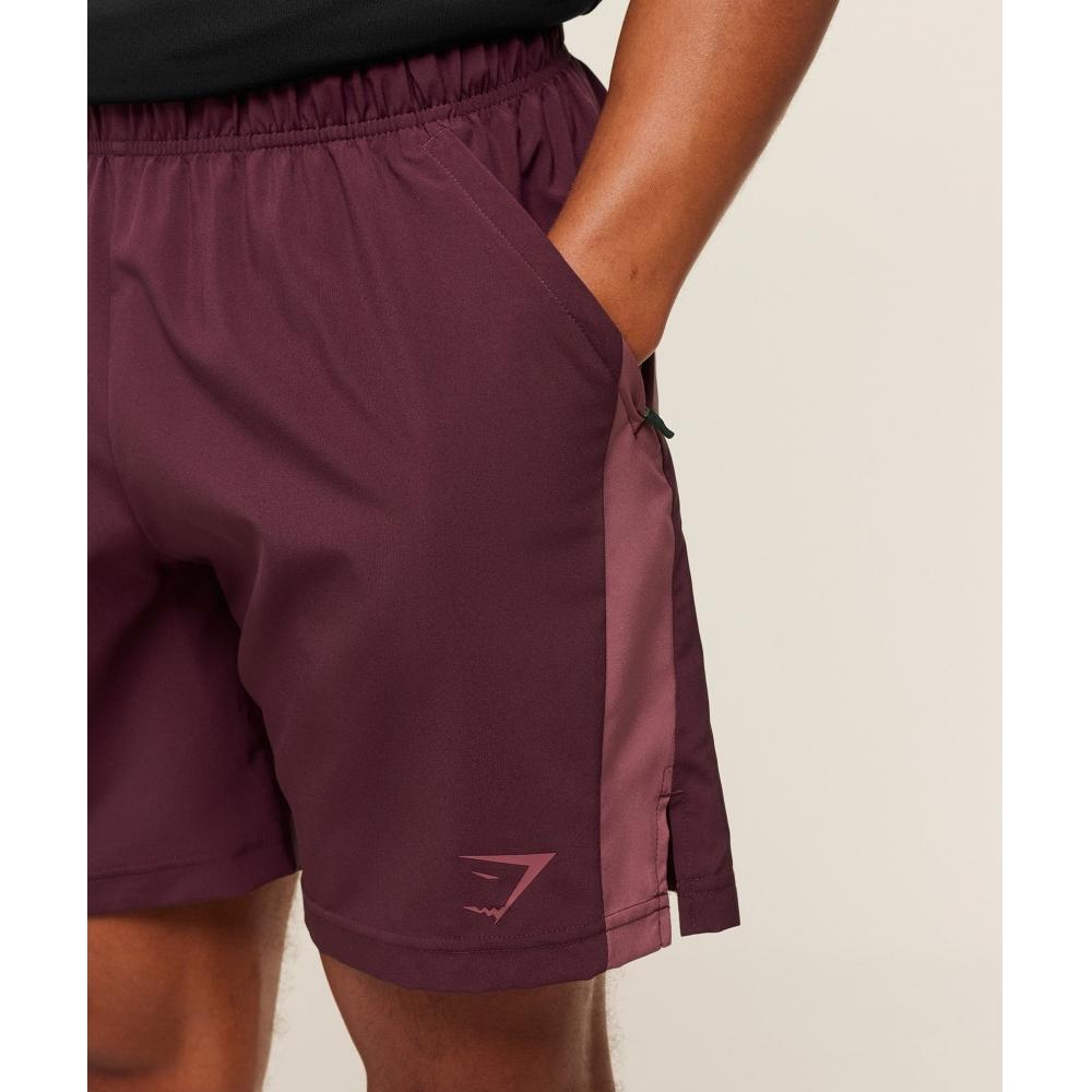 Gymshark Sport 7  Shorts Impact Burgundy Reset Pink A1b3l Rcf4