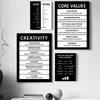 Inspirational Action Quotes Canvas Poster Print Simple Black White Art Motivational Picture Office Living Room Wall Atio
