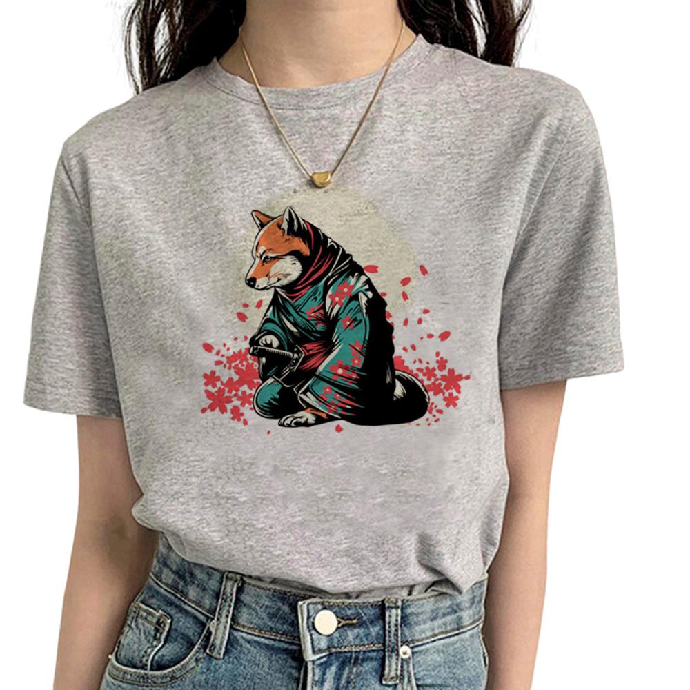 Shiba Inu t shirt Women harajuku streetwear comic tshirts feUnisex Japanese 2000s anime clothing