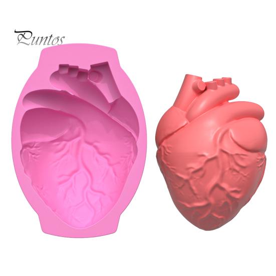 Halloween Silicone Cake Mold Realistic Human Heart Shape Reusable Easy To Clean DIY Baking Tools for Cookies Chocolates