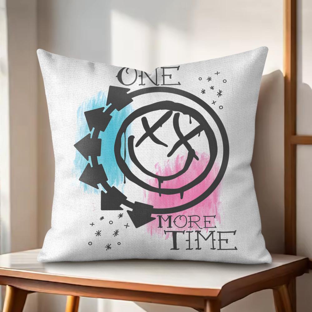 Famous Punk Band BBLINK Cushion Cover Natural Linen Organic Fabric DoubleSided Printing Couch Pillow Covers Home Decor