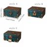 Retro Jewelry Storage Case Square Wood Treasure Box Lockable Password Box  Bracelet