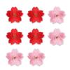8PCS Flower Embroidery Patch Iron-On Patch Sew-On Patch, 2.6cm Hot Melt Adhesive Mini Floral Applique for Clothes, Bags & Hats
