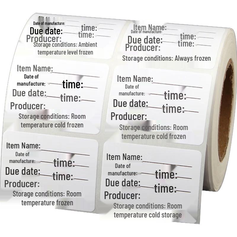Self-Adhesive Food Product Date Labels