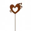 HeartShaped Metal Garden Stake Distressed Rustic Iron Heart Weathered for Wedding Decor,