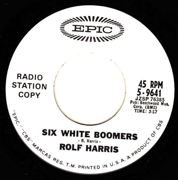 

7inch Record ROLF HARRIS - Six White Boomers 59641PROMO Epic 1963 US Folk Used