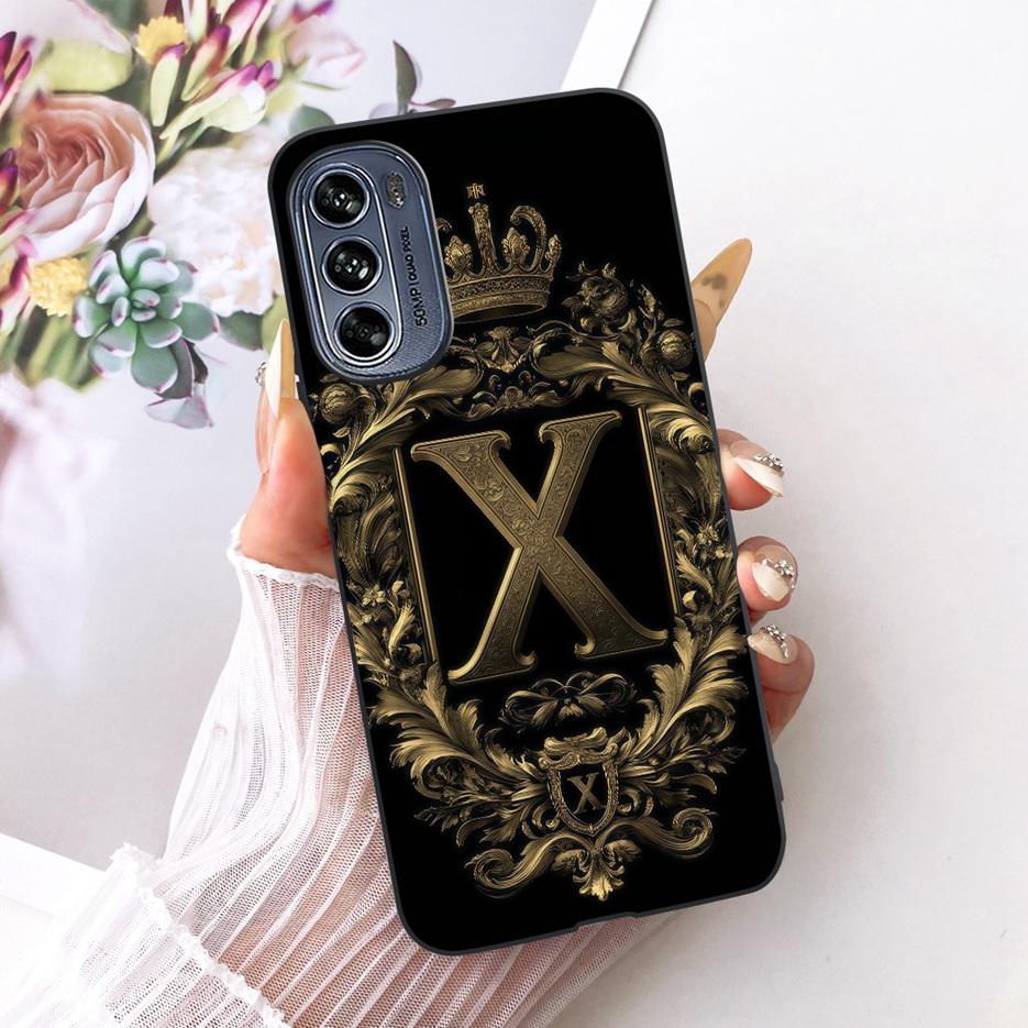 Für Motorola Moto G62 5G Hülle Niedliche Krone Buchstaben Abdeckung Stoßfest Weiches TPU Handyhülle Für Motorola G62 Moto G 62 MotoG62 5G Taschen