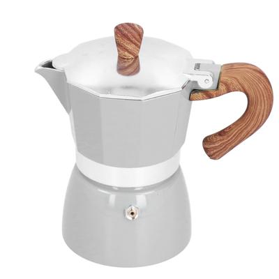 Praktyczny aluminiowy ekspres do kawy o pojemności 150 ml ośmiokątny dzbanek do kawy Moka do domowego biura kuchennego