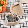 New Lovely Wooden Heart Shaped Jewelry Storage Box Packaging Carrying Case Craft Decoration Hot