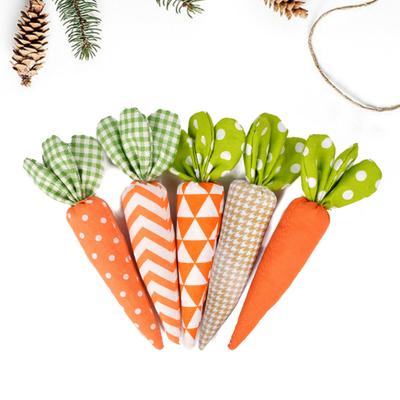 5 Stück Oster-Karotten-Ornamente, künstliche Stoff-Karotten, superweich, verschleißfest, für Zuhause, gefälschte Karotten, Party-Dekorationen