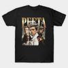 Men Black Print T-shirt Peeta Mellark Vintage No-Cut Transfer Paper Print Cotton Tshirt