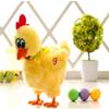 Laying Eggs Chicken Plush Toy, Kids Electric Musical Dancing Chicken Hens Laying Eggs Plush Toy Easter Party Funny Doll Toy Baby Kids Gifts