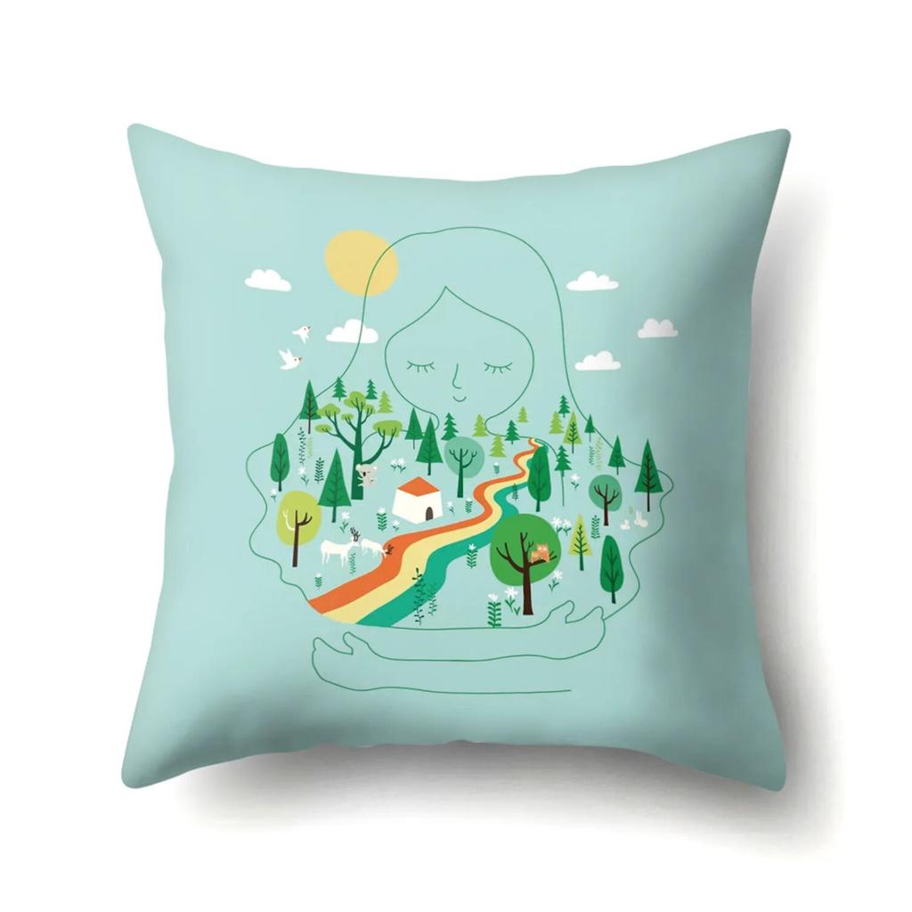 Husă de pernă cu animale cu fructe Husă de pernă pentru birou