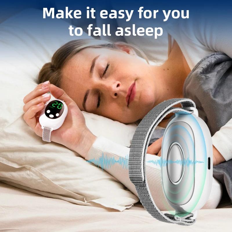 Sleep Aid Machine New Microcurrent Sleep Aid Device EMS Sleep Instrument for Insomnia Stress Anxiety Relief Palm Pulse Massager