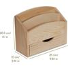 Organisateur - Creative Deco - 2 Compartiments - Tiroir - Bois Naturel - 25 x 10 x 20,5 cm