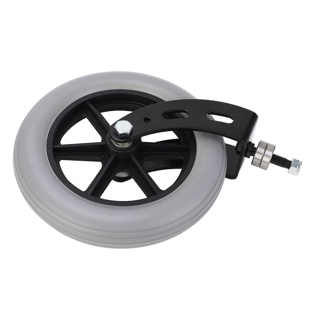 10 Inch Walker Front Caster Universal PU Wheel Hub Solid PVC Caster Replacement for Grocery Carts