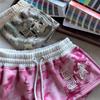 Y2K American Retro Camouflage Bandeau & Shorts Set
